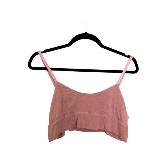 Athleta Bra Womens Large Well Rested Rib Sleep Palermo Pink Super Soft Stretch - Picture 3 of 7